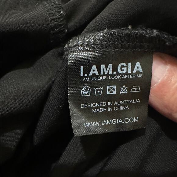 I.AM.GIA Sapphira Lace-Up Top Long Sleeve Y2K 90s It Girl Black, size M - Picture 4 of 10